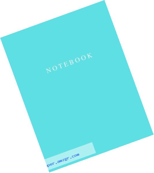 Notebook: Tiffany Blue Unlined Notebook - Large Blank Journal (8.5 x 11 inches) - 100 pages, Smooth Matte Cover