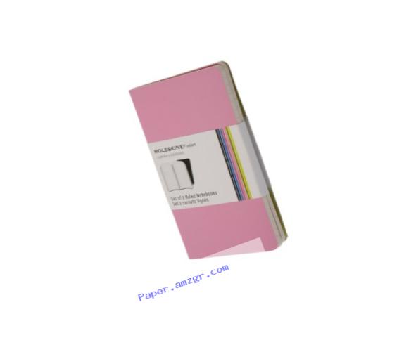 Moleskine Volant Notebook (Set of 2 ), Pocket, Ruled, Pink Magenta, Magenta, Soft Cover (3.5 x 5.5)