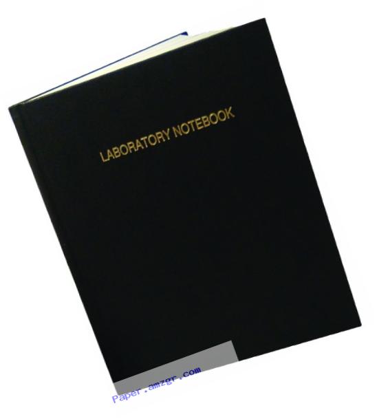 Thomas TSCILIRPE216LKG Grid Laboratory Notebook, Black Imitation Leather Cover, 216 Pages, 11