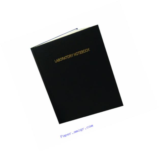 Thomas TSCILIRPE120LKR Ruled Laboratory Notebook, Black Imitation Leather Cover, 120 Pages, 11