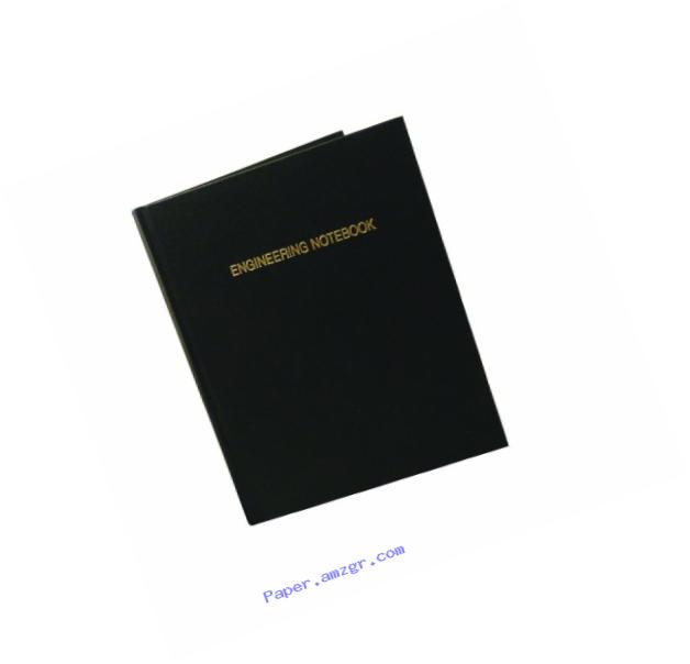 Thomas TSCIEPRIL120SKG Grid Engineering Notebook, Black Imitation Leather Cover, 120 Pages, 10