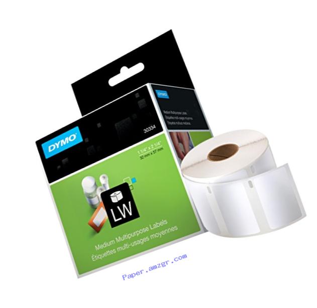 DYMO LW Multi-Purpose Labels for LabelWriter Label Printers, White, 2-1/4' x 1-1/4'. 1 roll of 1,000 (30334)