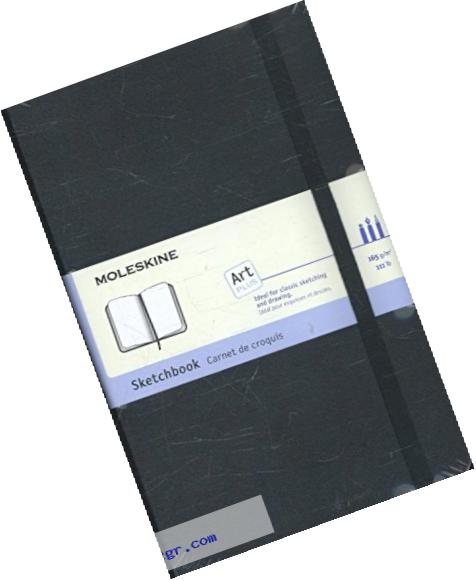 Moleskine Art Plus Sketchbook, Large, Plain, Black, Hard Cover (5 x 8.25) (Classic Notebooks)