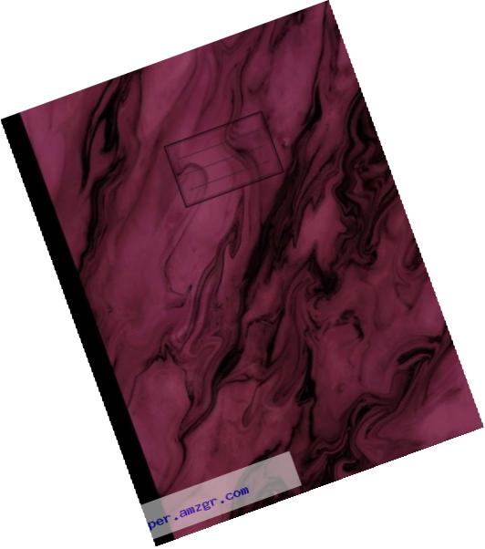 Purple Marble Composition Notebook: College Ruled, Lined Journal, Softcover, 100 sheets/200 pages, 9 3/4