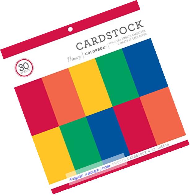 ColorBok Smooth Cardstock Paper Pad, Primary, 12