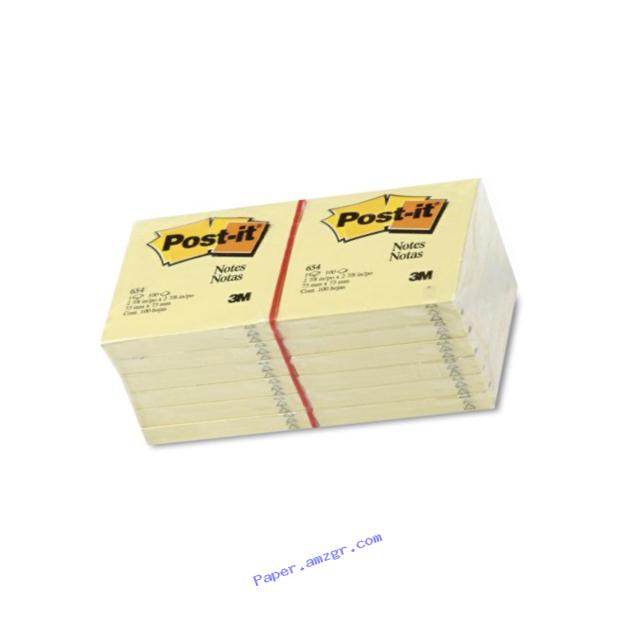 Post-it Notes, 3 in x 3 in, Canary Yellow, 12 Pads/Pack, 100 Sheets/Pad