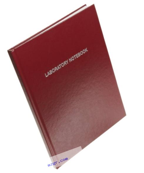 Nalgene 6301-2000 Polyethylene Laboratory Notebook with Scaled Lines, Burgundy PE Cover, 96 Pages, 11