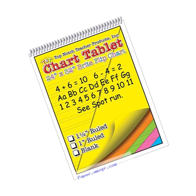 Top Notch Teacher Products TOP3822BN Chart Tablets 24X32 Assorted Blank, Grade Kindergarten to 1, 1