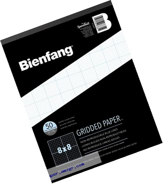 Bienfang Designer Grid Paper, 50 Sheets, 8-1/2-Inch by 11-Inch Pad, 8 by 8 Cross Section
