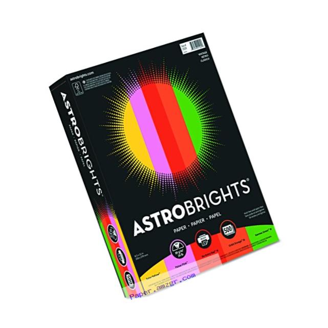 Wausau Paper Astrobrights Colored Paper Assortment, 500-Sheets, 8.5 x 11-Inch (21224)