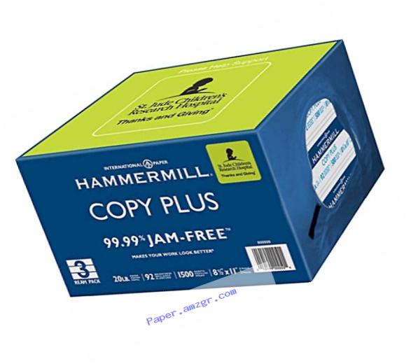 Hammermill 3-Ream Pack Copy Plus Multipurpose Fax Laser Inkjet Printer Paper, 8 1/2