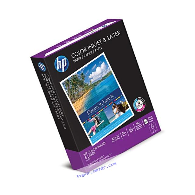 HP Color Inkjet & Laser  Paper, 24 lbs, 8.5 x11-Inch Letter,  97 Bright, 400 Sheets (202040)