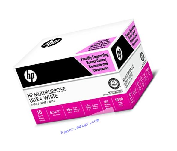 HP Paper, Ultra Multipurpose BCA, 20Lb, 8.5x11, Letter, 96 Bright, 5,000 Sheets / 10 Ream, (112000PC), Made In the USA