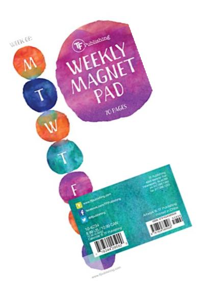 Water Spots Weekly Magnet Pad: 70 Pages