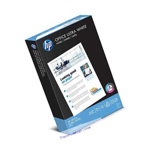 HP Paper, Office Ultra White, 20lb, 11 x 17, Ledger, 92 Bright, 500 Sheets / 1 Ream (172000), Made In The USA
