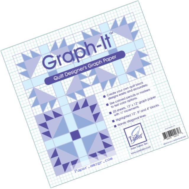 June Tailor Graph-It Graph Paper, 12 by 12-Inch, 20 Per Package