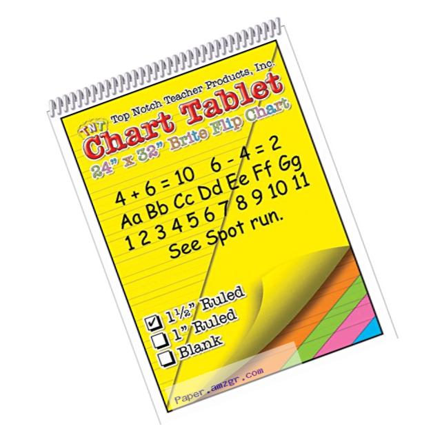 Top Notch Teacher Products TOP3820BN Chart Tablets 24X32 Assorted 1.5in Ruled, Grade Kindergarten to 1, 0.2