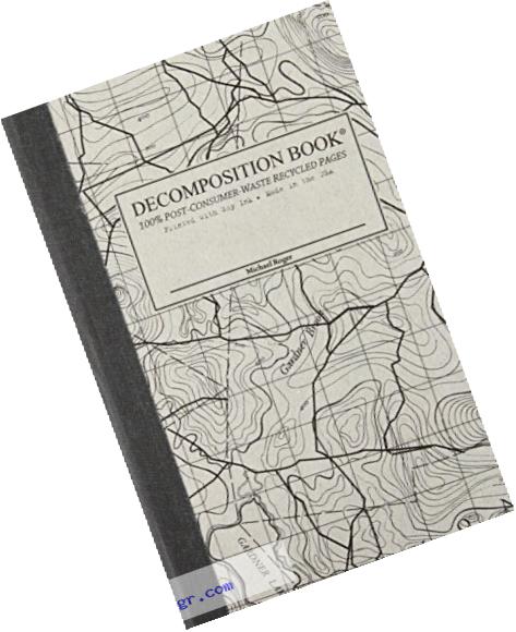 Topographical Map Pocket Sized Decomposition Book: Grid-ruled Composition Notebook With 100% Post-consumer-waste Recycled Pages