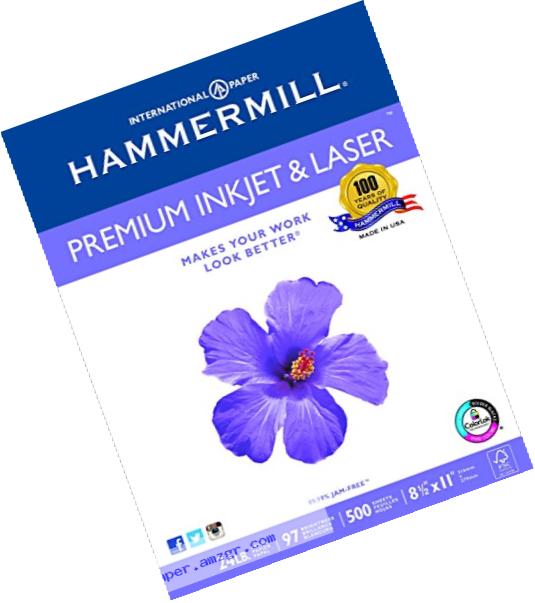 Hammermill Paper, Premium Ink & Laser Poly Wrap, 24lb, 8.5x11, Letter, 97 Bright 500 Sheets / 1 Ream (166140R), Made In The USA