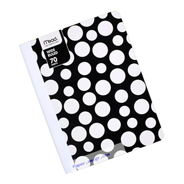 Mead Composition Book / Notebook, Wide Ruled Paper, 70 Sheets, Fashion, Assorted Designs, Design Will Vary (09358)